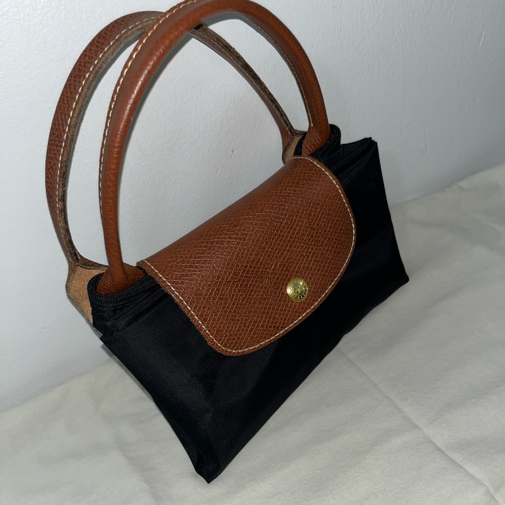 Black Large long champ Tote (short handles)